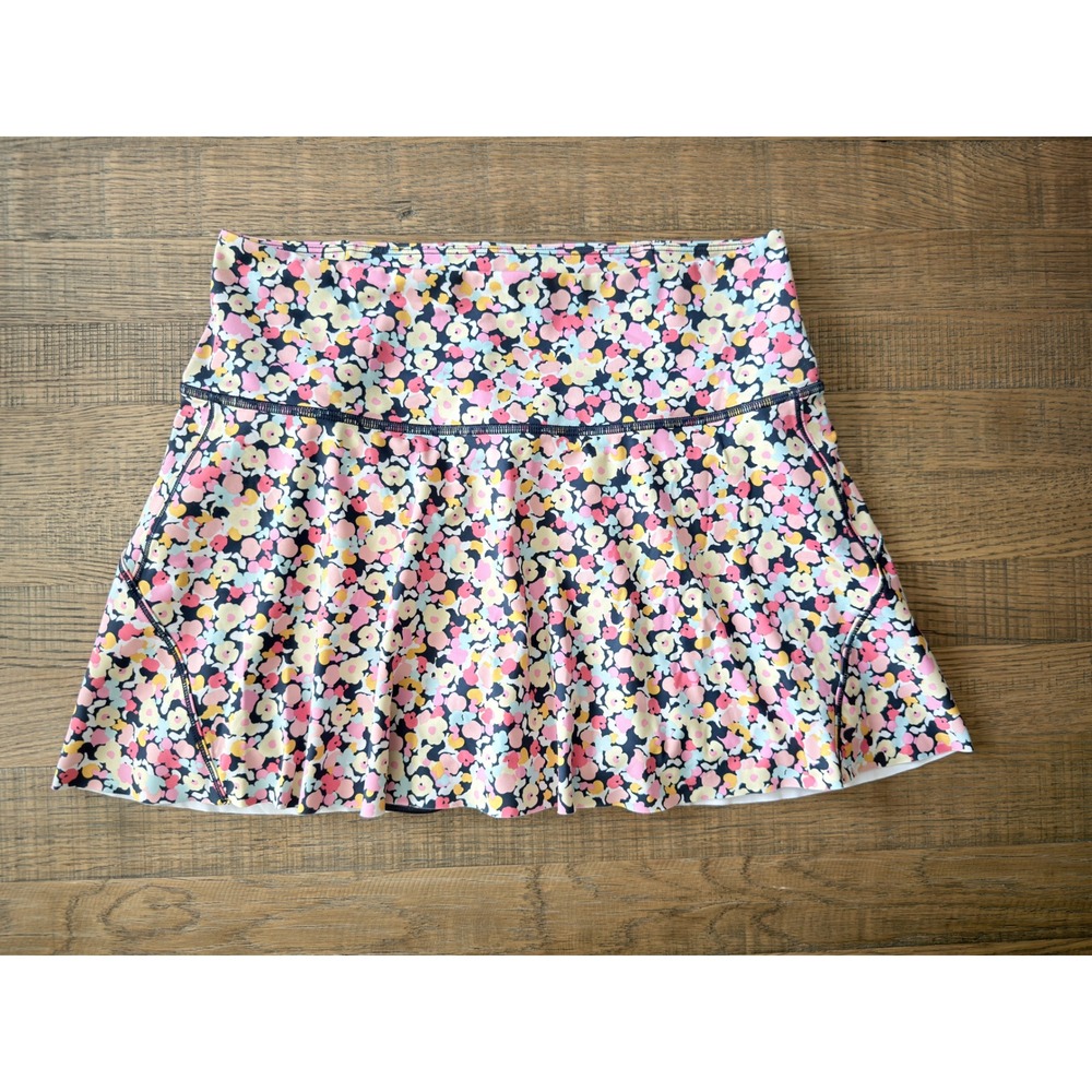 Athleta Ace Printed Tennis Skort 13.5 Floral Multicolor Athletic Skirt Womens M